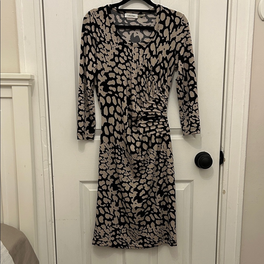 Calvin Klein Black and Cream  Dress